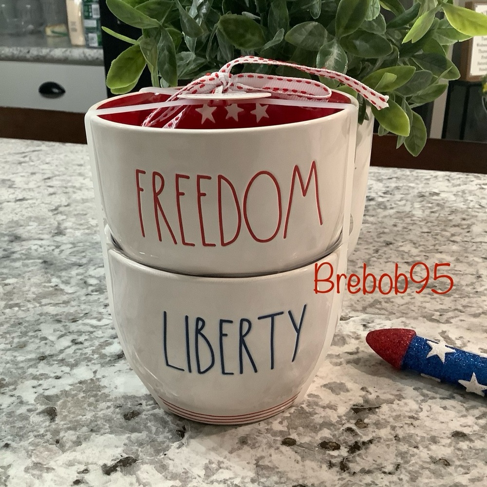 Rae Dunn 🧨 Patriotic 🧨 Ceramic Bowls- set of 2 - LAST SET